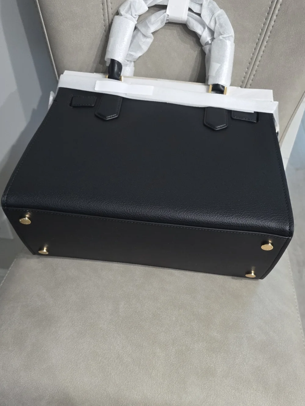NWT Michael Kors Hamilton Medium Leather Satchel Black